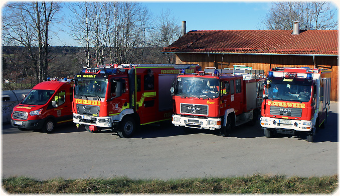 Fahrzeuge der Feuerwehr Warngau Anfang 2023